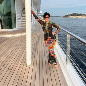 Skims summer mesh dress in obsidian